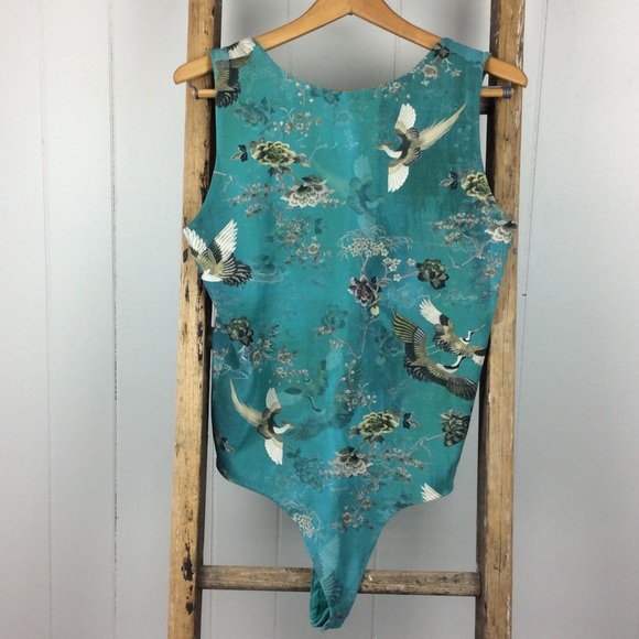 All Saints Layla Rejuvenate Bodysuit Khaki Green - Picture 2 of 8